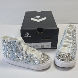 Converse Chuck Taylor Coustom Beaded Childrens Shoes  US Size 9